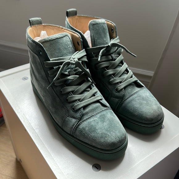 Christian Louboutin Junior High Top Teal - Picture 2 of 5